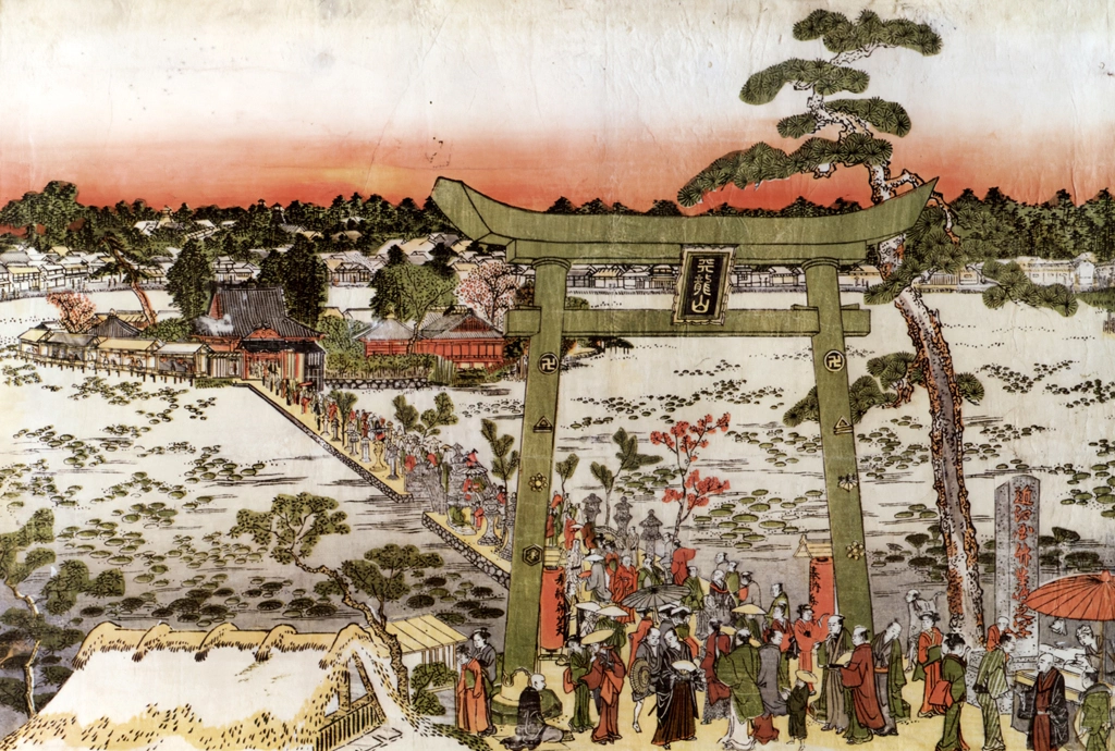 Tsuchinoto-Mi Day at Benzai-ten Shrine of Shinobazu in Edo