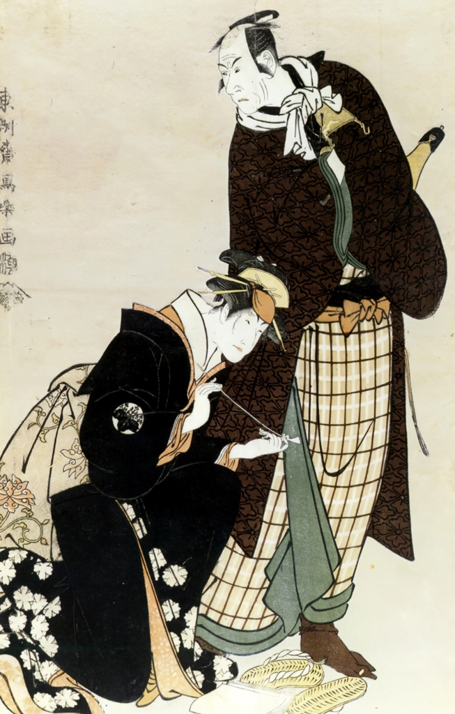 Matsumoto Kōshirō IV as Magoemon and Nakayama Tomisaburō I as the Courtesan Umegawa