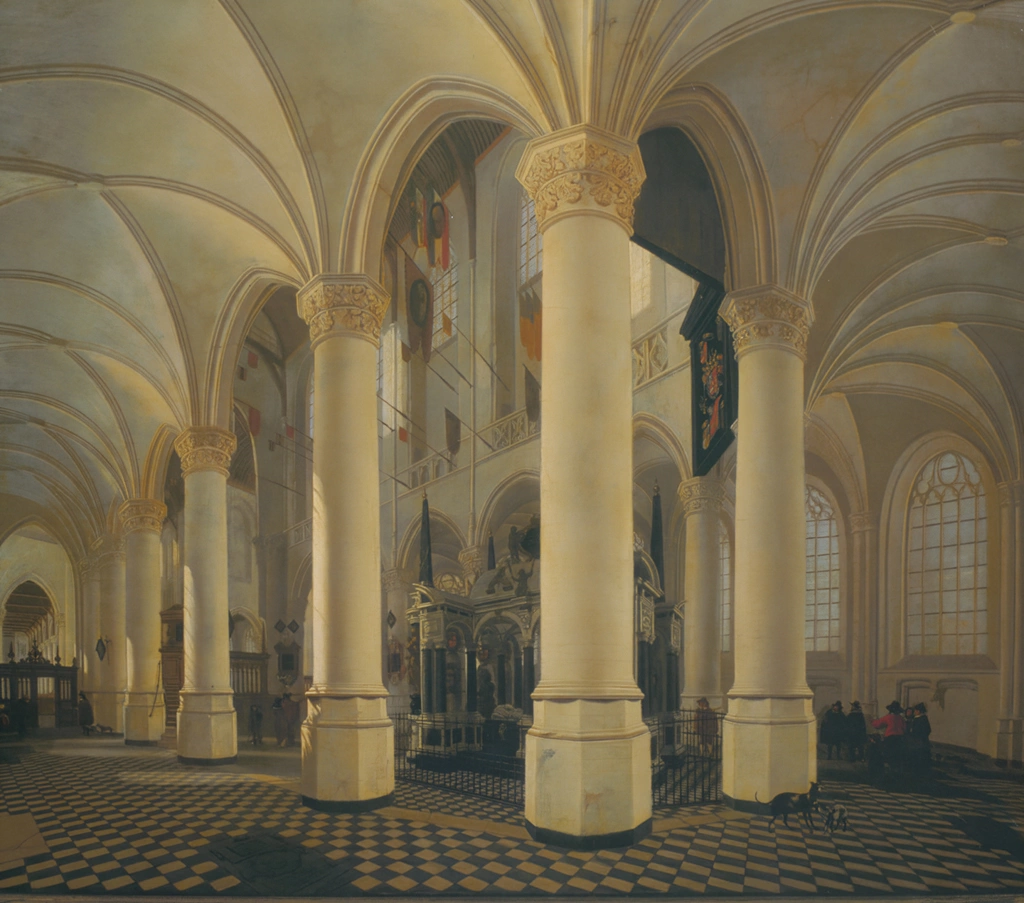 Ambulatory of the Nieuwe Kerk in Delft with the Tomb of William I