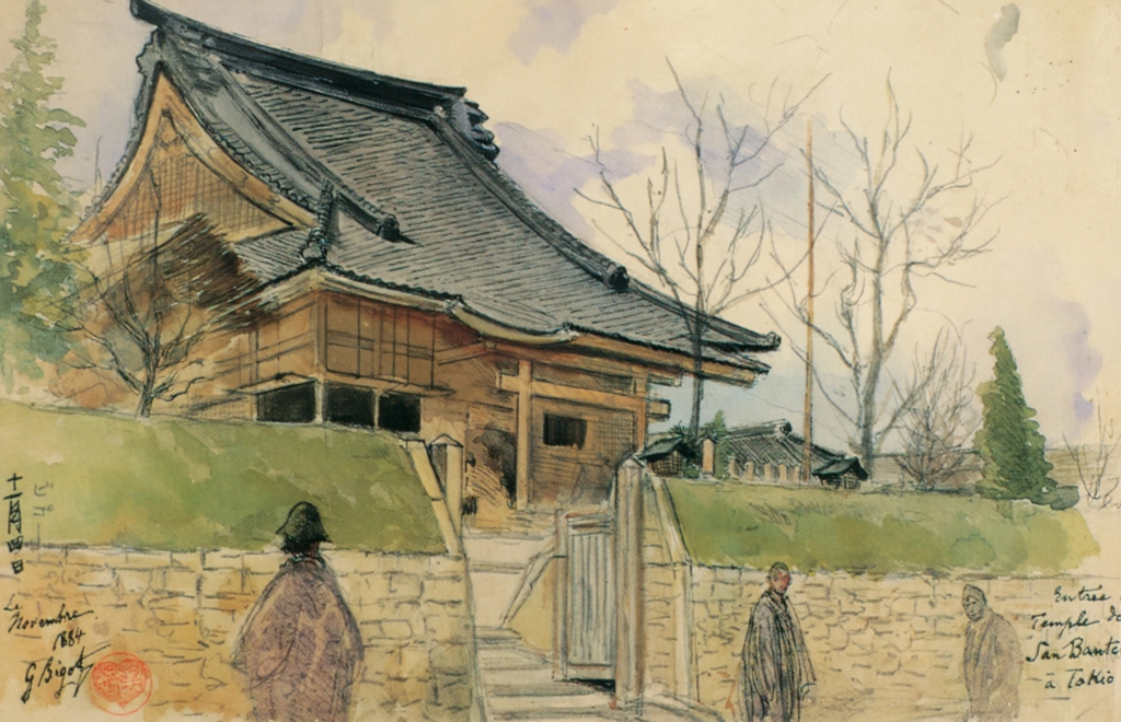 Entrance to the Sanbanchô temple in Tokyo, November 4, 1884.