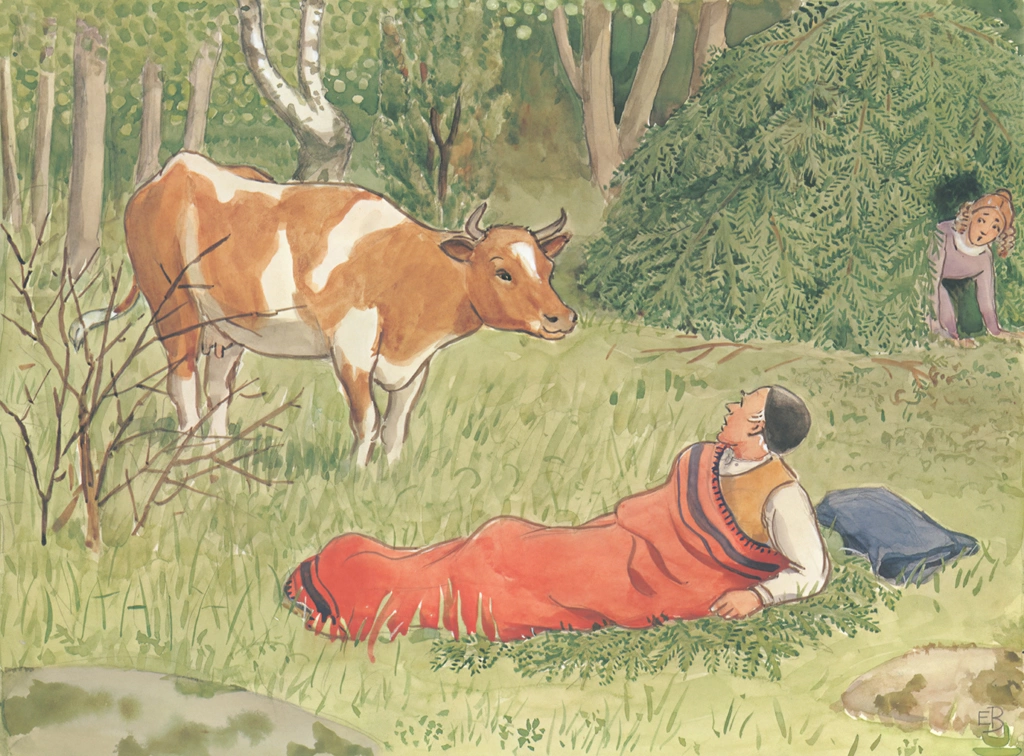 Plate 10 (Uncle Blue Being Woken up by a Cow)