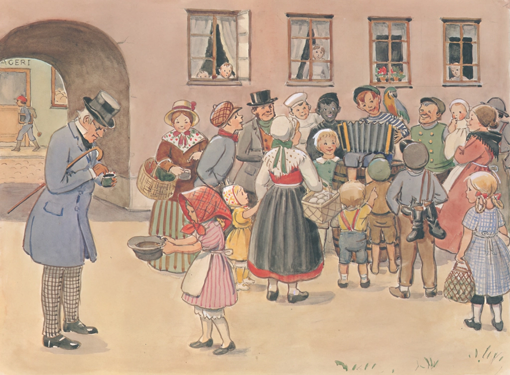 Plate 14 (Uncle Blue Trying to Give Money to a Girl)