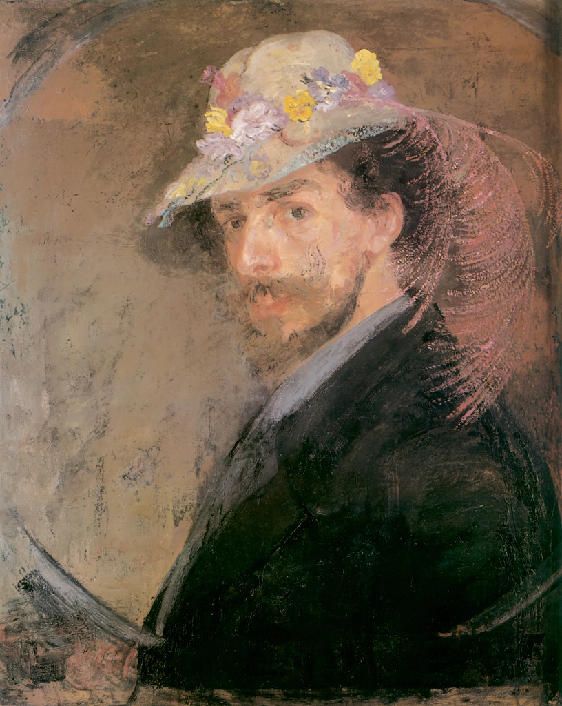 Self-portrait with flowerhat