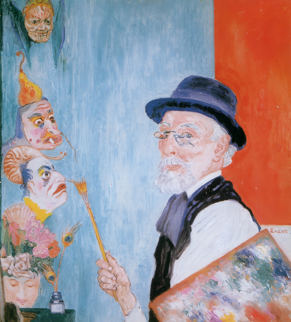 Self-portrait with masks