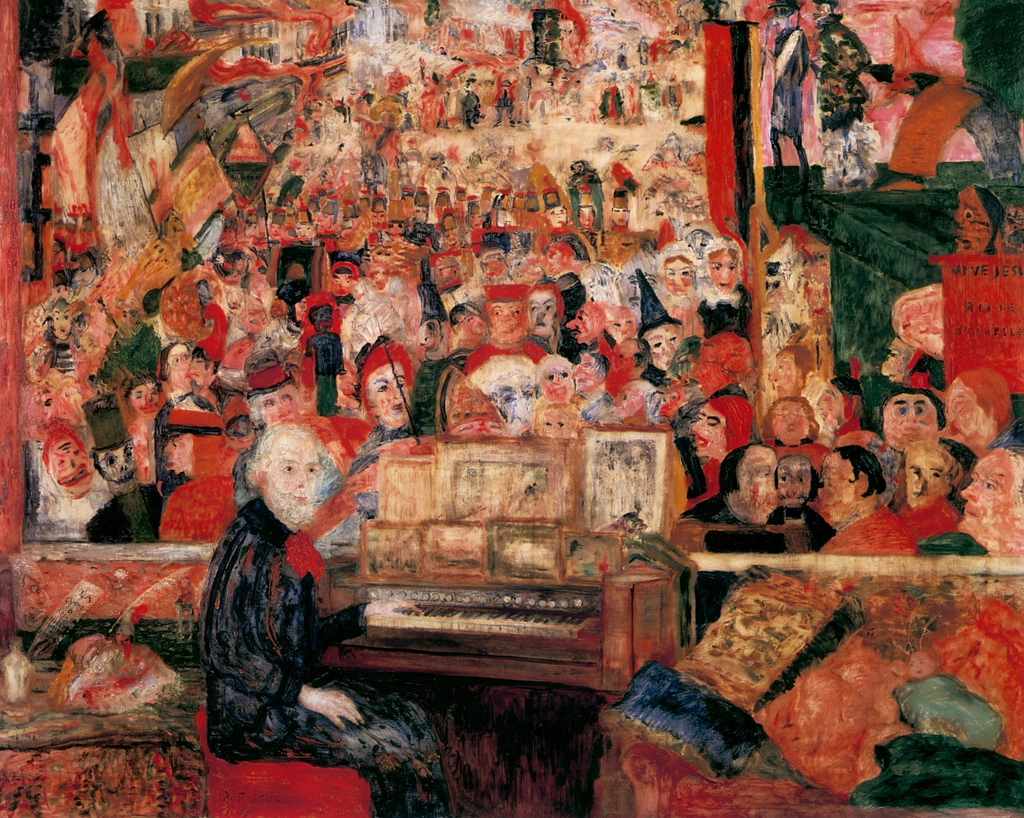 Ensor at the harmonium